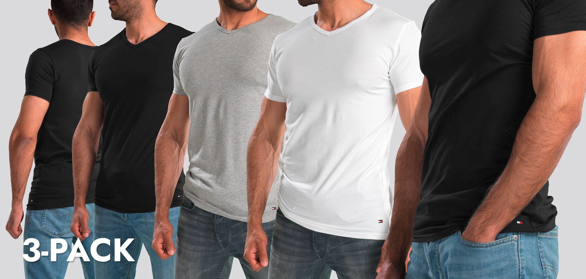 Tommy Hilfiger Premium Essentials V-Neck T-Shirt 3-Pack 767,